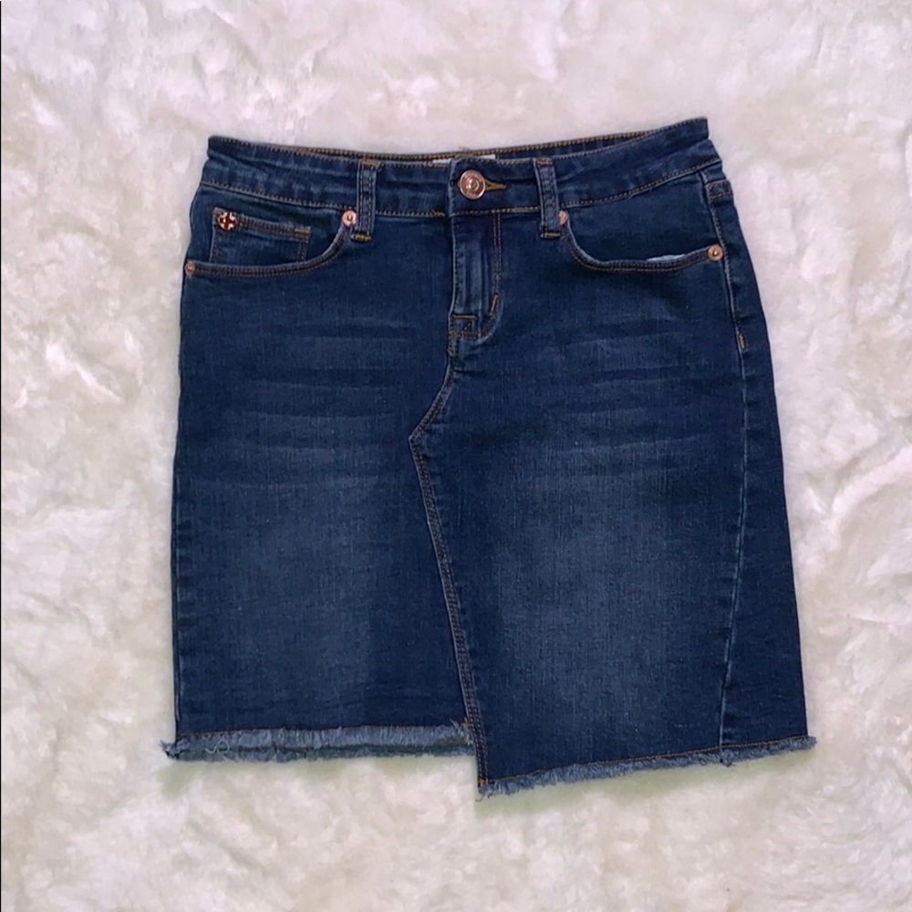 Hudson Jeans Raw Hem Denim Skirt Girls Size 12